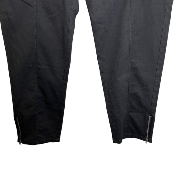 J Jill Womens Chino Pants Size 18 Tall Gray Straight Leg Pockets Zippered Ankles - Picture 4 of 7